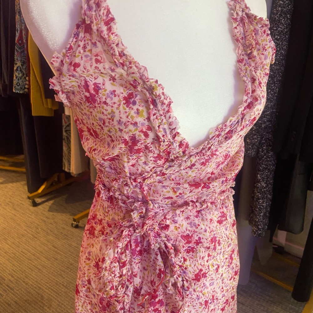 Poupette St. Barth Pink and White Floral Dress